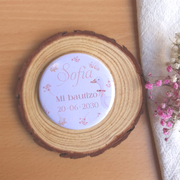 Diseño pequeña patita del imán personalizado para bautizo