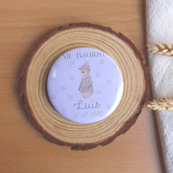 Diseño pequeño conejo del imán personalizado para bautizo