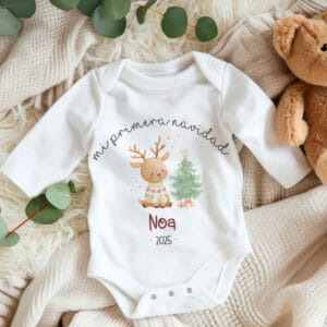 Body personalizado navideño con el diseño reno