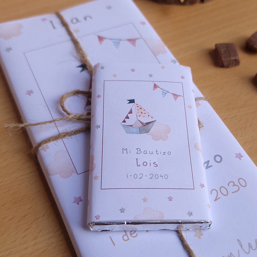 chocolates detalles personalizados para bautizo