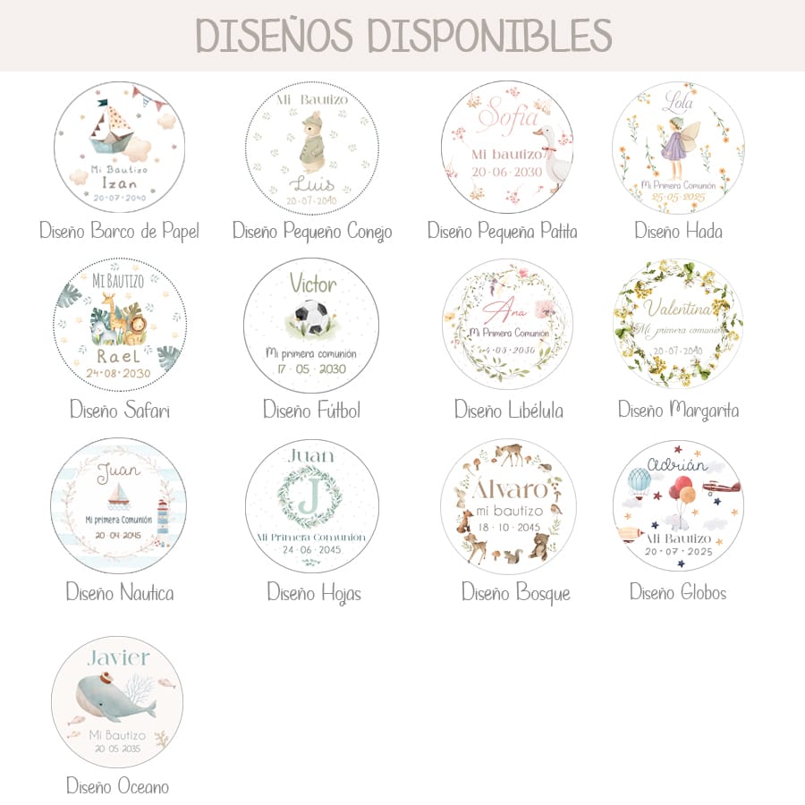 Diseños Disponibles para personalizar