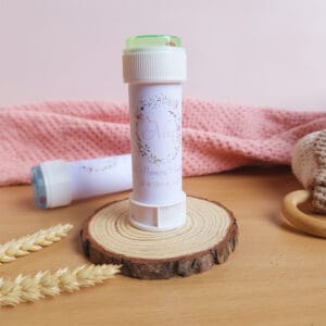 pompero personalizado para comunión con el diseño Libélula