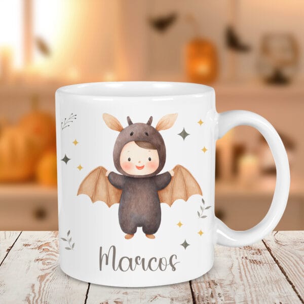 Taza de cerámica personalizada halloween niño