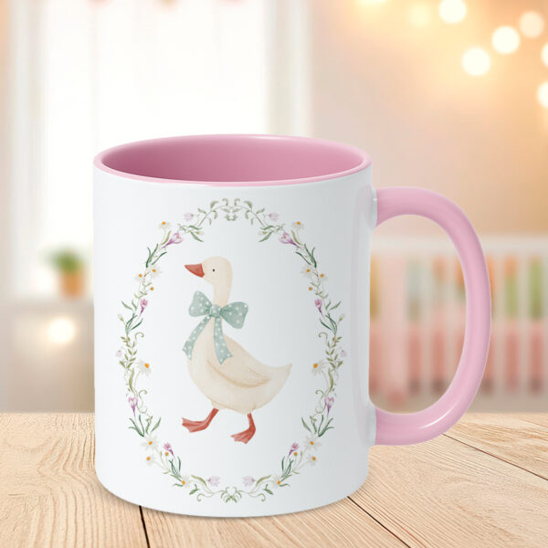 Taza personalizada Oca con el interior y el asa en rosa