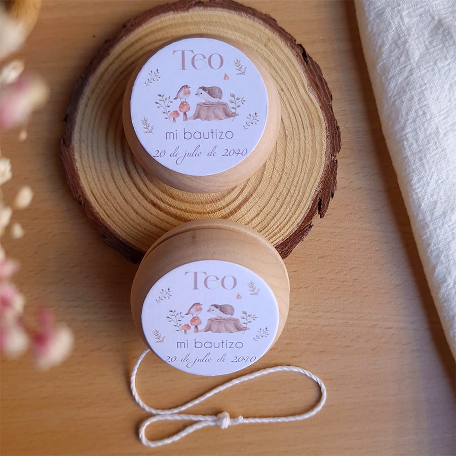 yoyos personalizados para bautizo