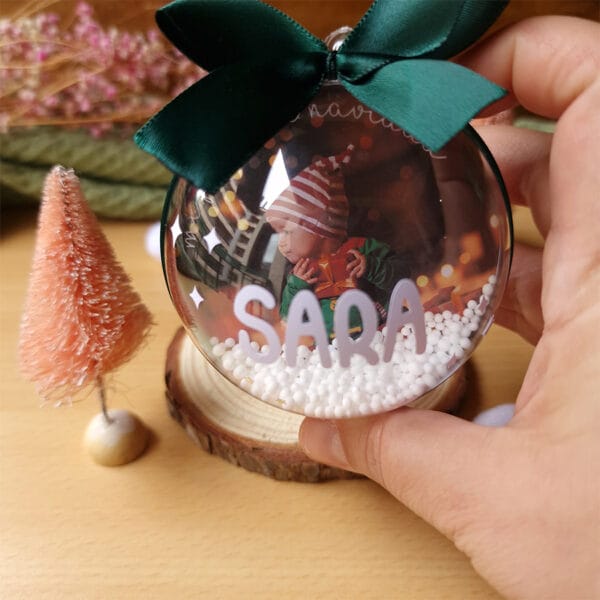 bola navideña personalizada con foto